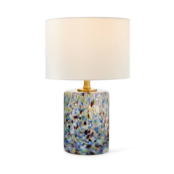 DVF Dot glass cylinder accent table lamp & shade - Picture 3 of 6